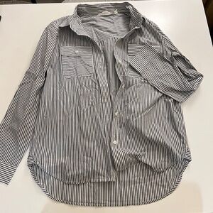 Small Athleta pinstripe button down